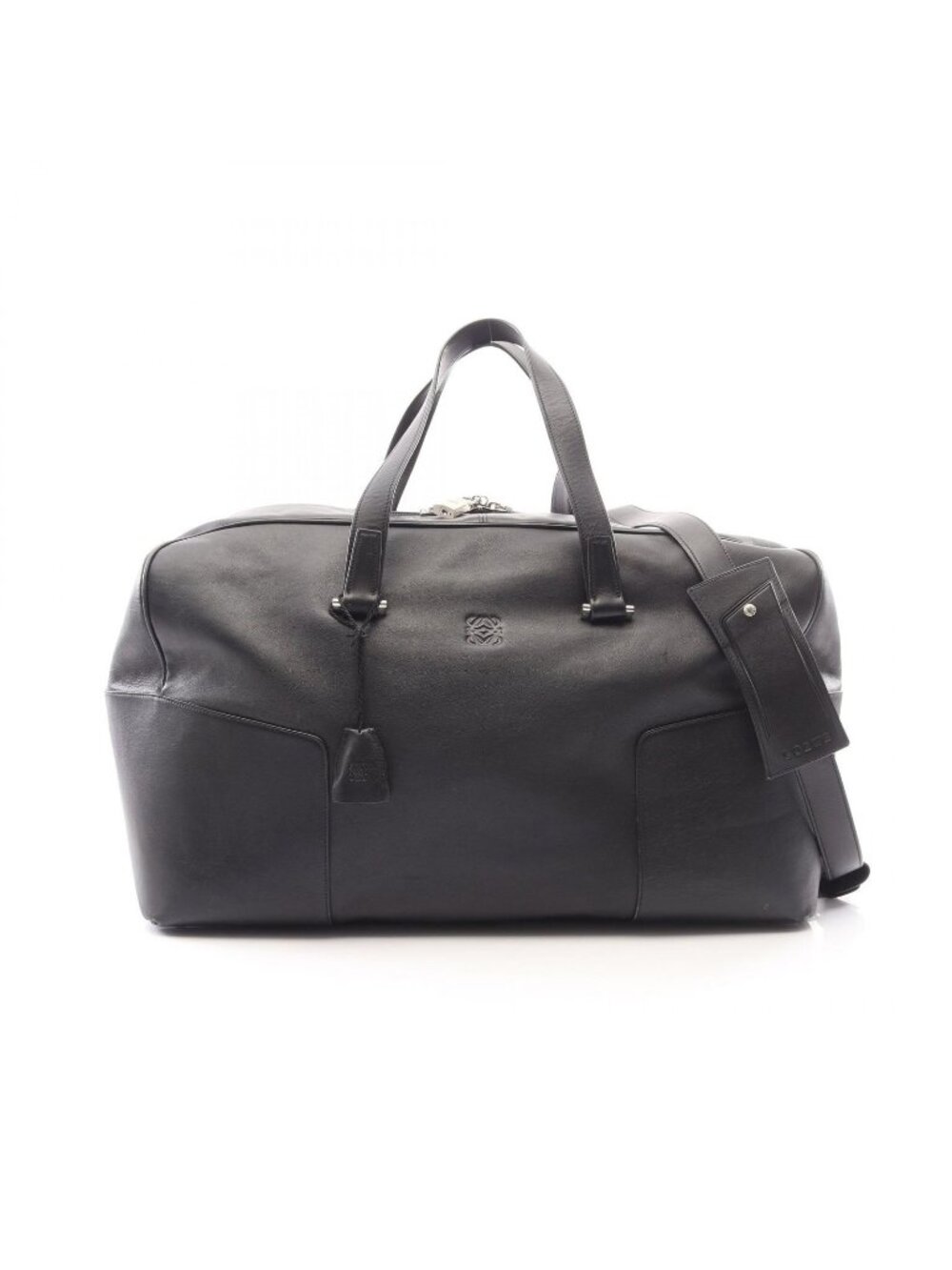 Loewe Boston Bag Anagram 2-Way Black Leather